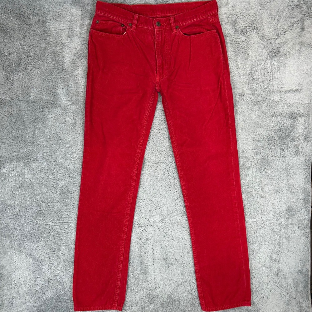 Polo Ralph Lauren Mens 650 Straight Leg Red Corduroy Pants 33x32.5 VYG